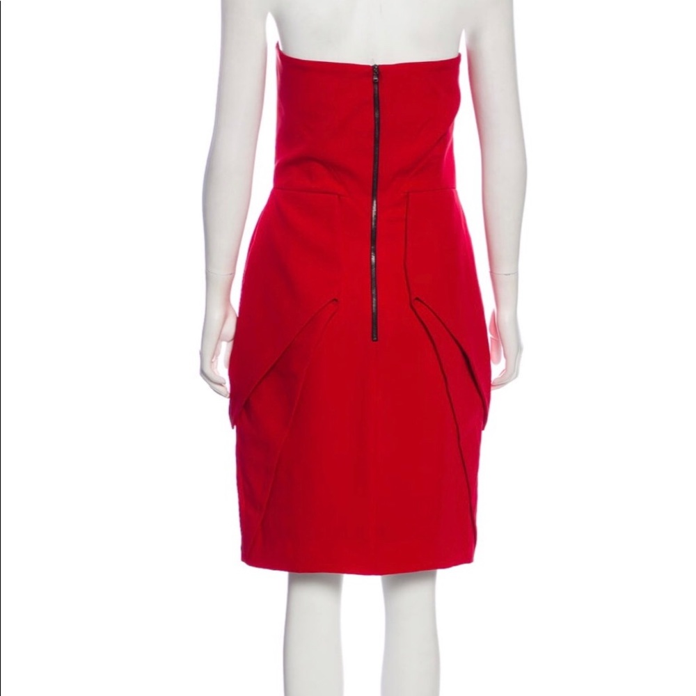 Red Brian Reyes silk dress